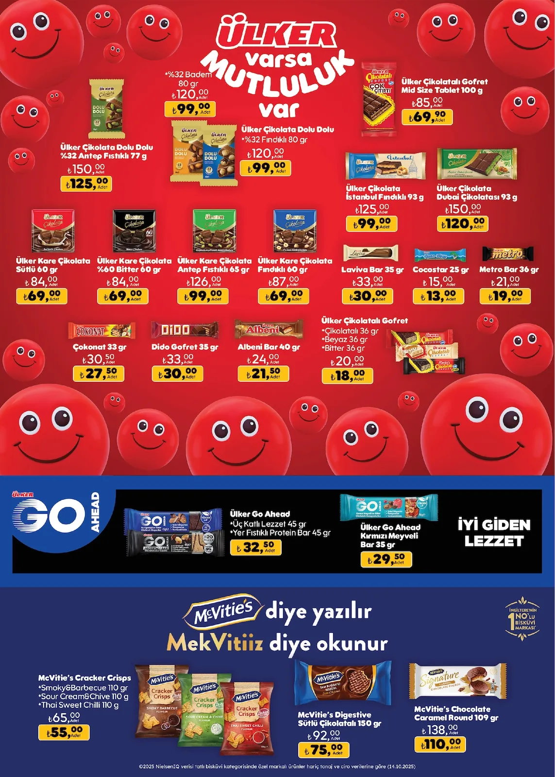 Rossmann Rossmann 2 Mart 2026 Aktüel Kataloğu sayfa 15: Ülker Kare Çikolata %60 Bitter 60 Gr, Ülker Çikolata Dolu Dolu %32 Antep Fıstıklı 77 G