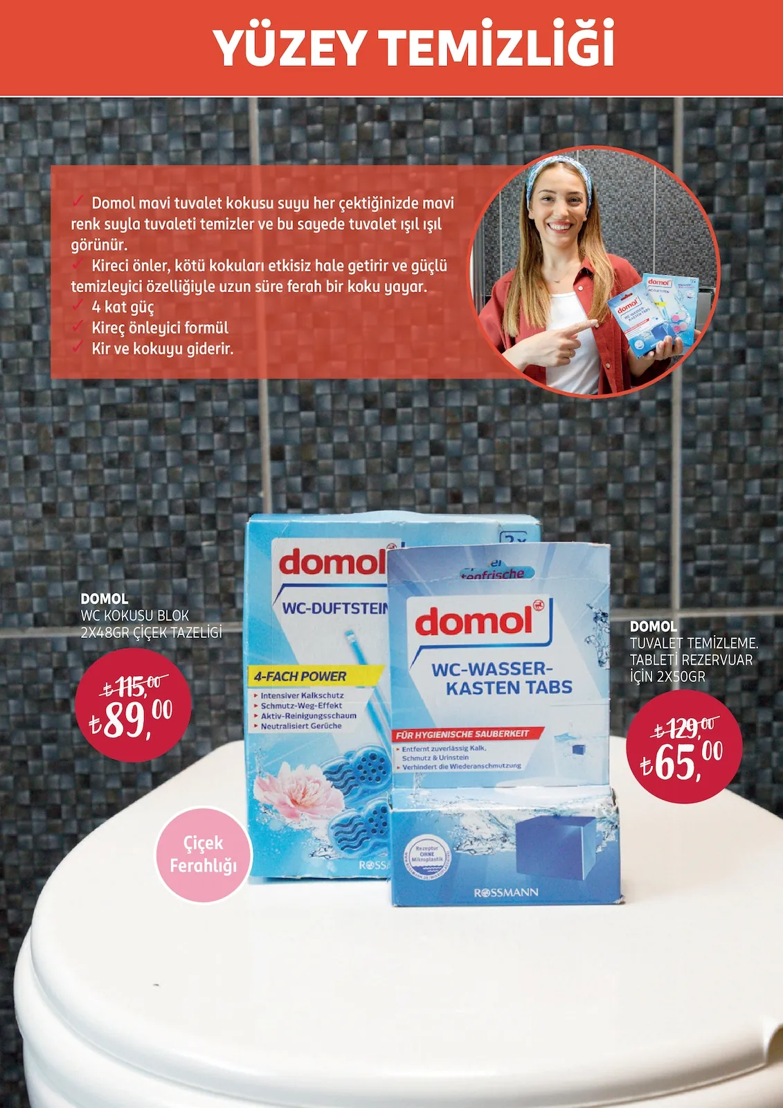 Rossmann Rossmann 30 Nisan 2026 Aktüel Kataloğu sayfa 12: Domol Tuvalet Kaset Tabletleri