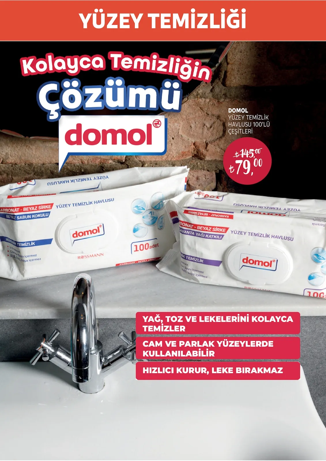 Rossmann Rossmann 30 Nisan 2026 Aktüel Kataloğu sayfa 6: Domol Yüzey Temizlik Havlusu 100'Lü