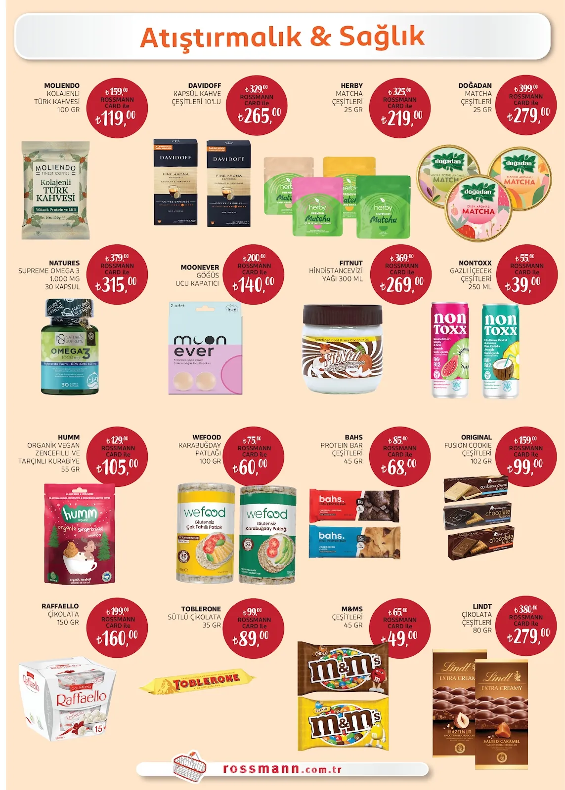 Rossmann Rossmann 30 Nisan 2026 Aktüel Kataloğu sayfa 15: Humm Organik Vegan Zencefilli Ve Tarçınlı Kurabiye 55 Gr, Natures Supreme Omega 3 1000 Mg 30 Kapsul