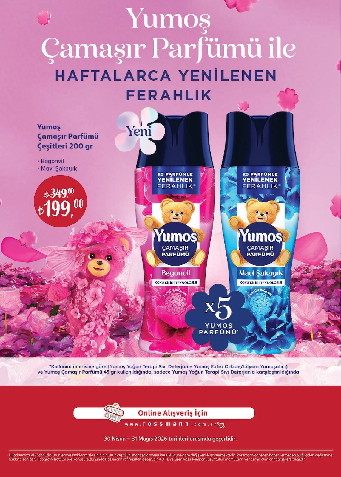 Rossmann Rossmann 30 Nisan 2026 Aktüel Kataloğu sayfa 16: Yumoş Çamaşır Parfümü Çeşitleri 200Gr