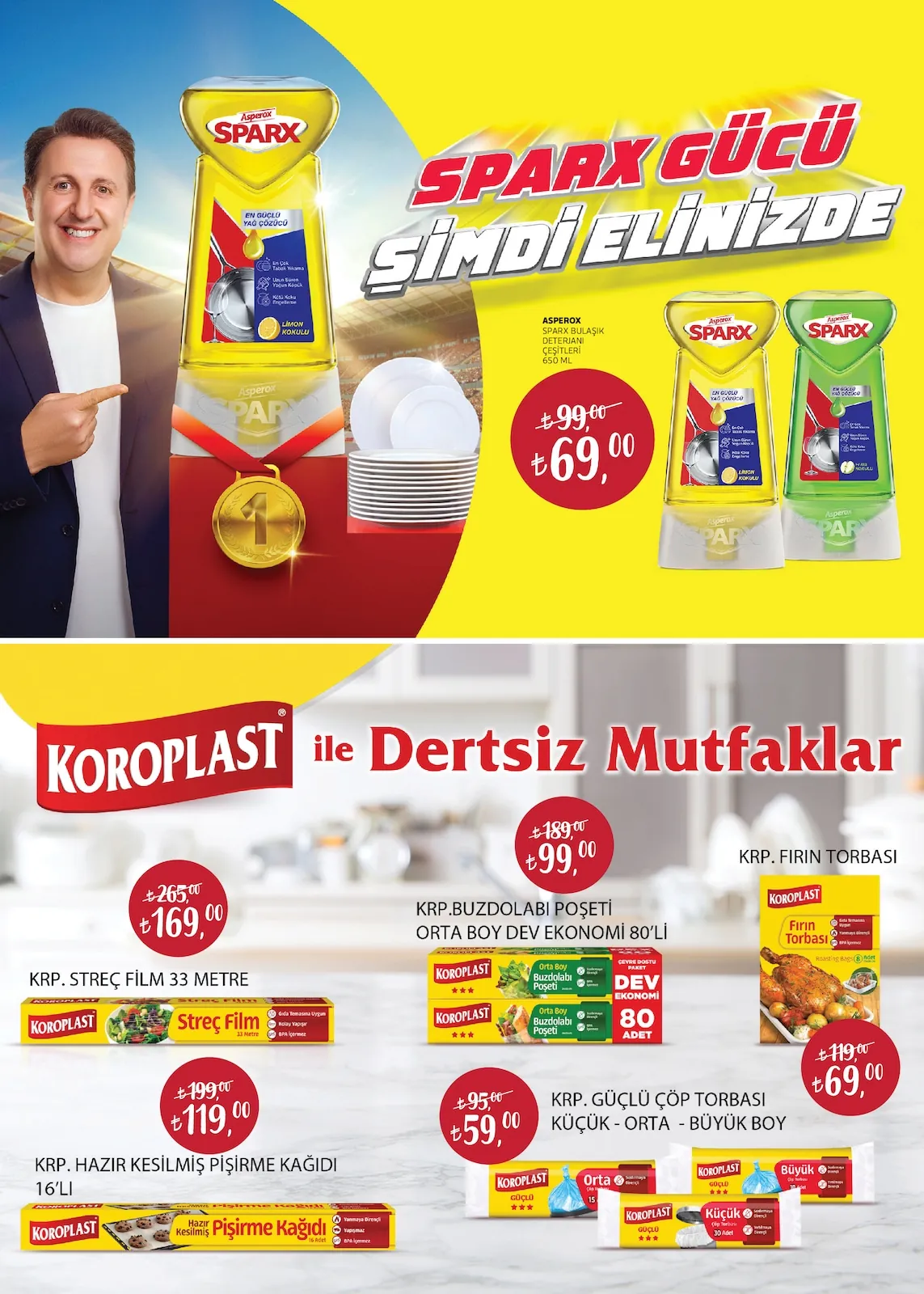 Rossmann Rossmann 30 Nisan 2026 Aktüel Kataloğu sayfa 7: Koroplast Güçlü Çöp Torbası Küçük - Orta - Büyük Boy, Koroplast Fırın Torbası