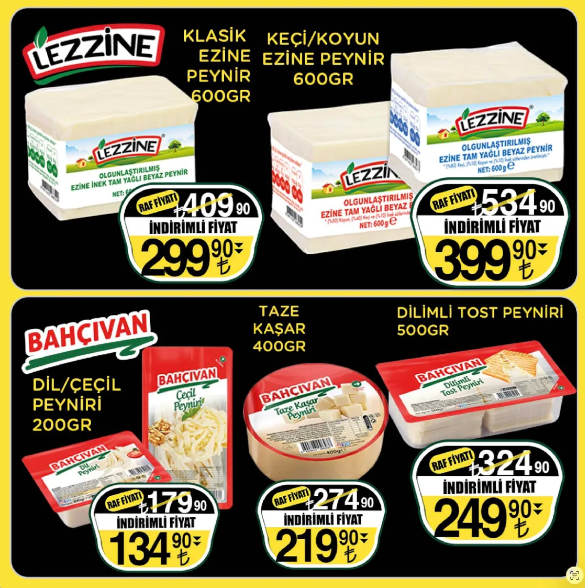 Sarıyer Sarıyer Market 13 Mart 2026 Aktüel Kataloğu sayfa 14: Klasik Ezine Peynir 600Gr, Taze Kaşar 400Gr