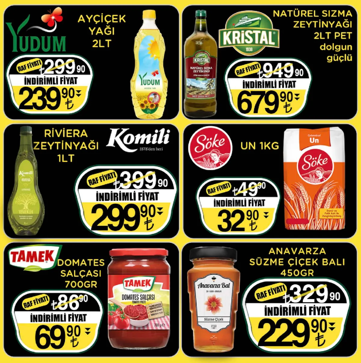 Sarıyer Sarıyer Market 13 Mart 2026 Aktüel Kataloğu sayfa 19: Tamek Domates Salçası 700Gr, Yudum Ayçiçek Yağı 2Lt