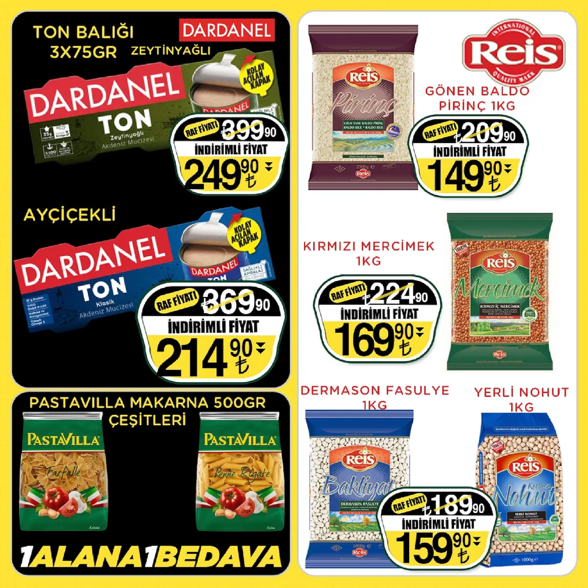 Sarıyer Sarıyer Market 13 Mart 2026 Aktüel Kataloğu sayfa 20: Reis Gönen Baldo Pirinç 1 Kg, Dardanel Ton Balığı 3X75 Gr Zeytinyağlı