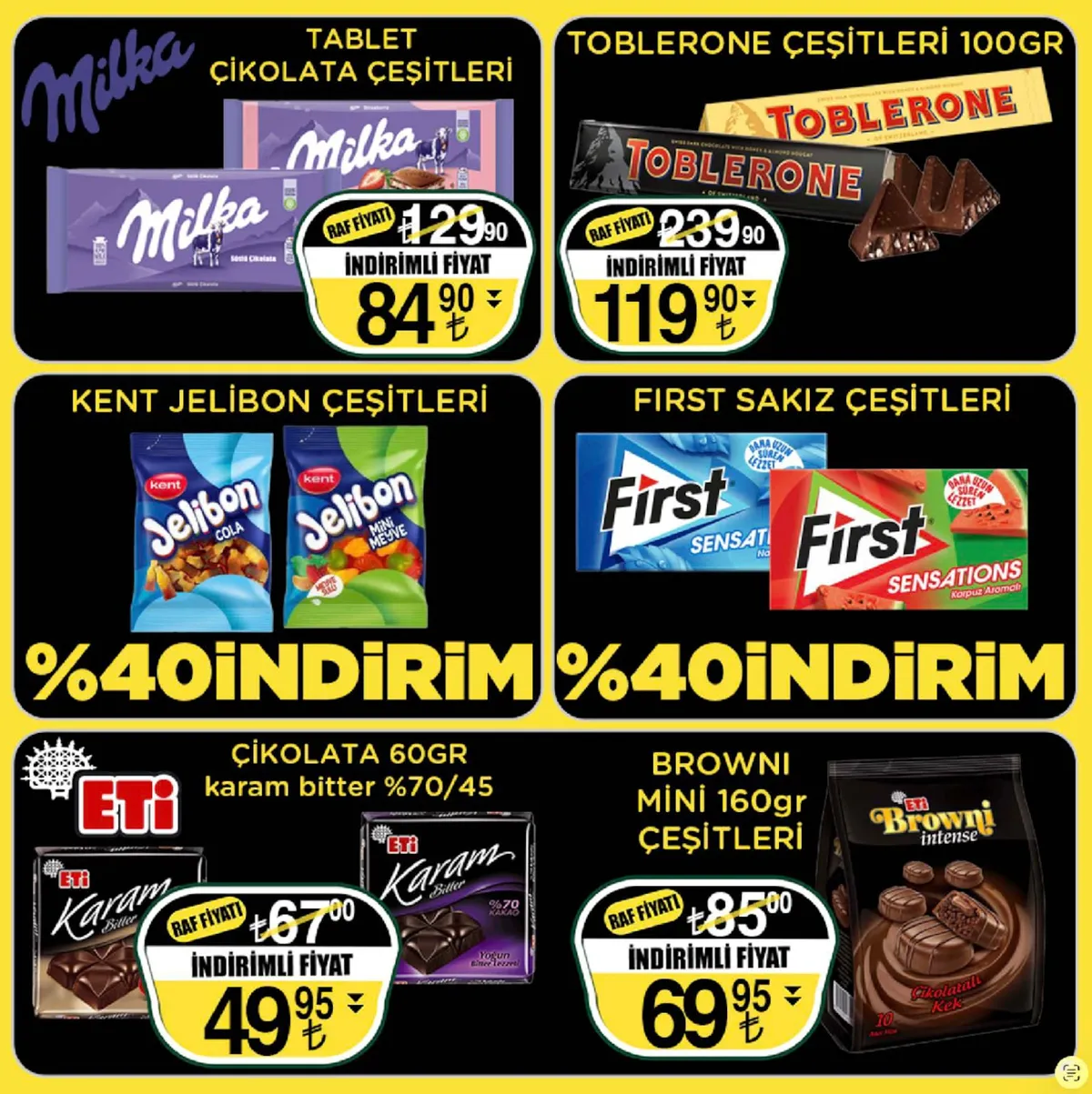 Sarıyer Sarıyer Market 13 Mart 2026 Aktüel Kataloğu sayfa 27: Toblerone Çeşitleri 100Gr, Milka Tablet Çikolata Çeşitleri