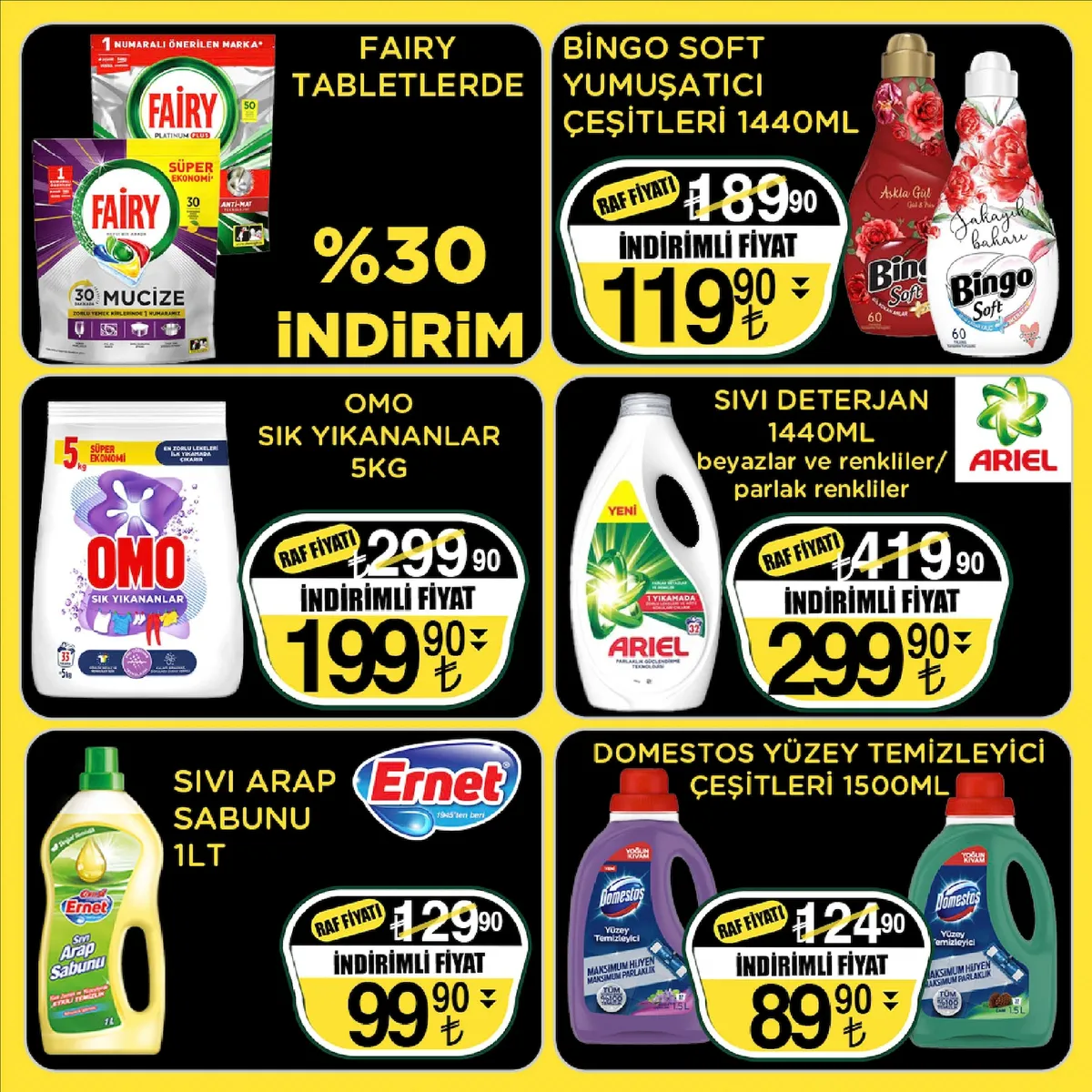Sarıyer Sarıyer Market 13 Mart 2026 Aktüel Kataloğu sayfa 29: Ariel Sıvı Deterjan 1440Ml, Omo Sık Yıkananlar 5Kg