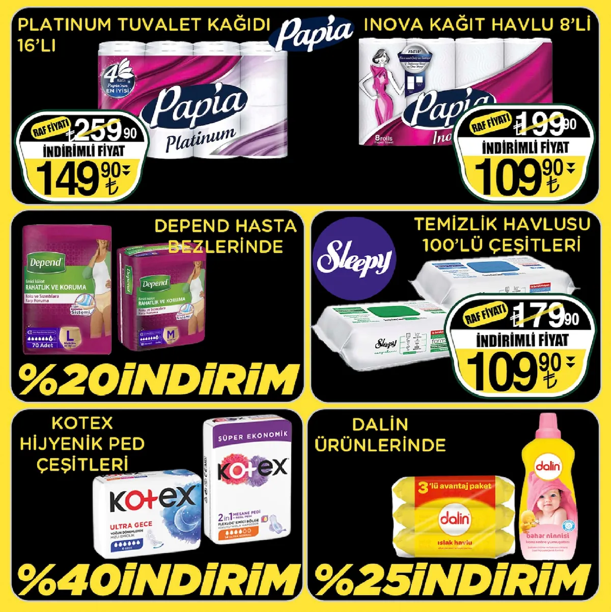 Sarıyer Sarıyer Market 17 Nisan 2026 Aktüel Kataloğu sayfa 31: Papia Platinum Tuvalet Kağıdı 16'Lı