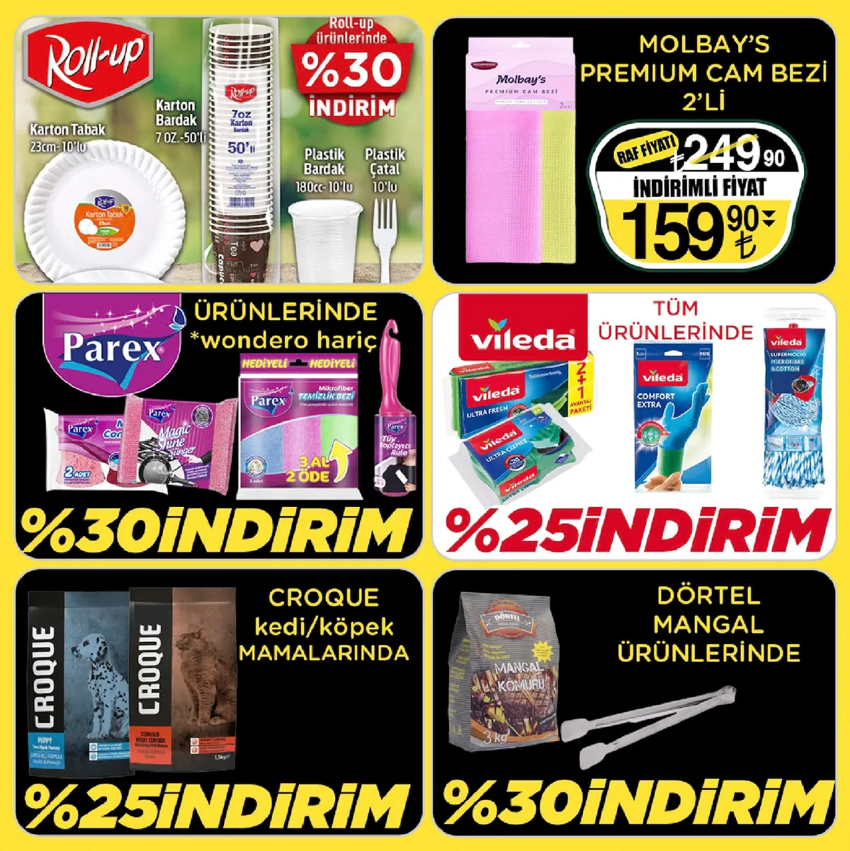 Sarıyer Sarıyer Market 17 Nisan 2026 Aktüel Kataloğu sayfa 33: Molbay'S Premium Cam Bezi 2'Li