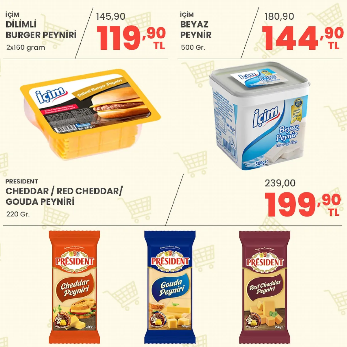 Sarıyer Sarıyer Market 8 Mayıs 2026 Aktüel Kataloğu sayfa 11: İçim Dilimli Burger Peyniri 2X160G