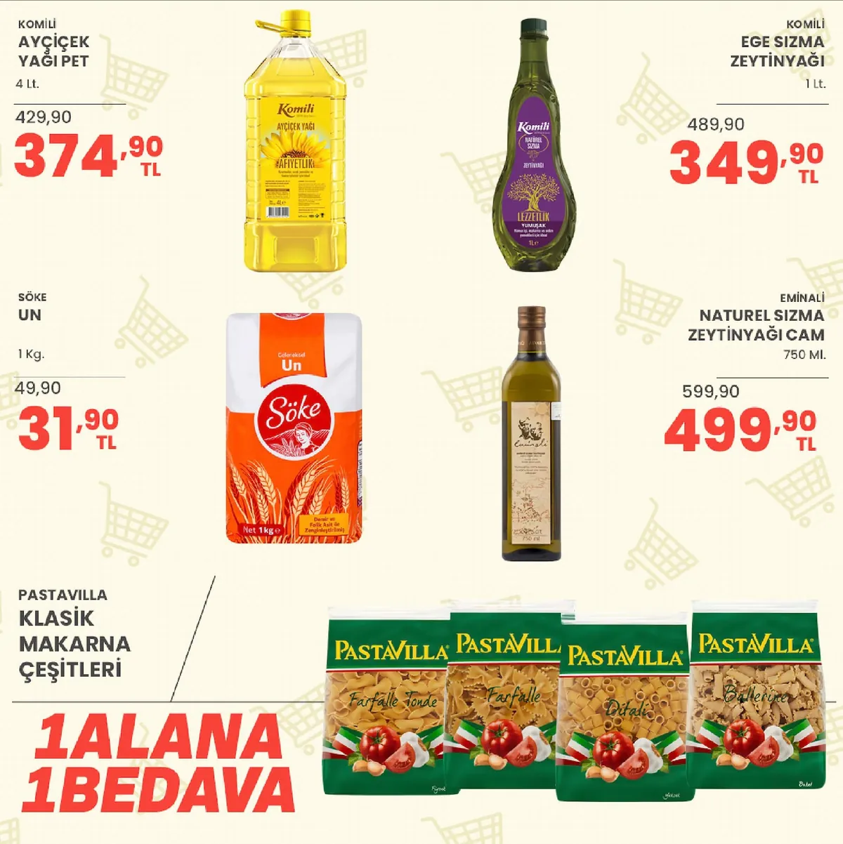 Sarıyer Sarıyer Market 8 Mayıs 2026 Aktüel Kataloğu sayfa 19: Emin Ali Natürel Sızma Zeytinyağı Cam 750 Ml, Komili Ayçiçek Yağı Pet 4 Lt