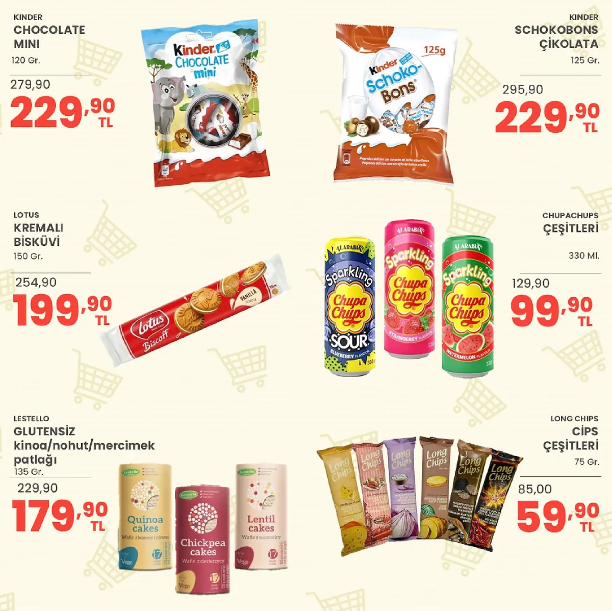 Sarıyer Sarıyer Market 8 Mayıs 2026 Aktüel Kataloğu sayfa 25: Chupa Chups Sparkling Çesitleri 330 Ml, Kinder Schokobons Çikolata 125 Gr