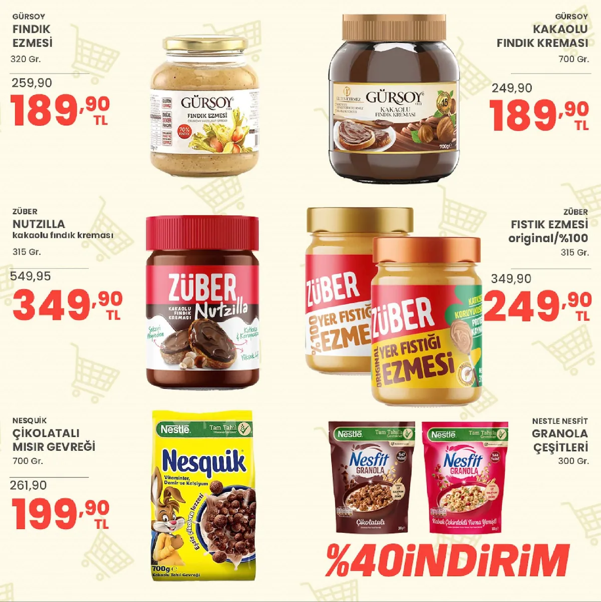 Sarıyer Sarıyer Market 8 Mayıs 2026 Aktüel Kataloğu sayfa 27: Gürsoy Kakaolu Fındık Kreması 700 Gr, Gürsoy Fındık Ezmesi 320 Gr