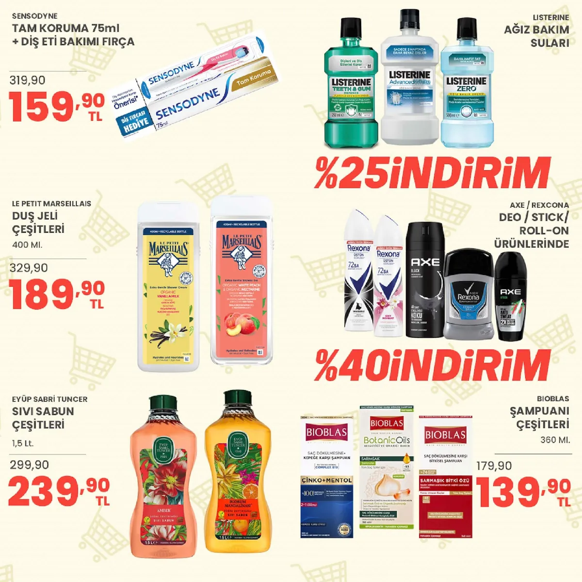 Sarıyer Sarıyer Market 8 Mayıs 2026 Aktüel Kataloğu sayfa 35: Sensodyne Tam Koruma 75Ml + Diş Eti Bakımı Fırça, Eyüp Sabri Tuncer Sıvı Sabun Çeşitleri 1,5 Lt.