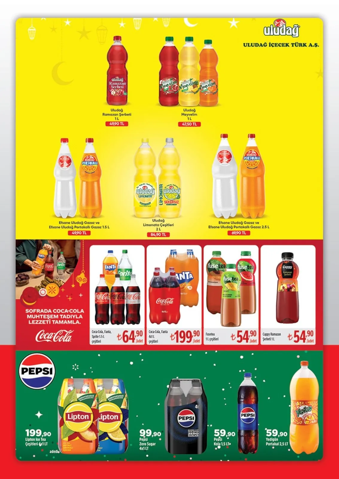 Seyhanlar Seyhanlar 13 Şubat 2026 Aktüel Kataloğu sayfa 8: Fusetea 1 L Çeşitleri, Cappy Ramazan Şerbeti 1 L