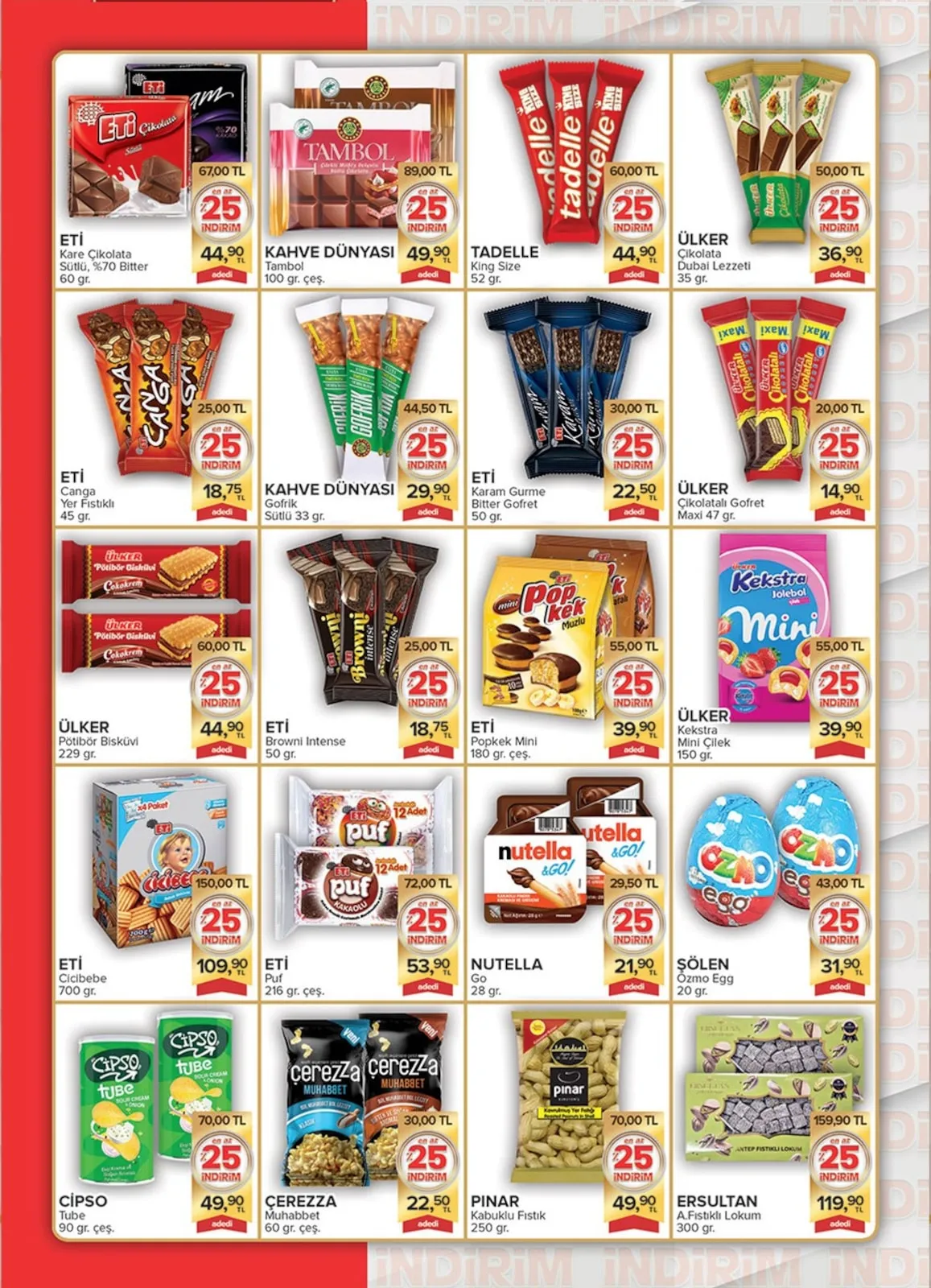 Seyhanlar Seyhanlar 25 Şubat 2026 Aktüel Kataloğu sayfa 2: Nutella Go 28 Gr., Ülker Pötibör Bisküvi Çokokrem 229 Gr.