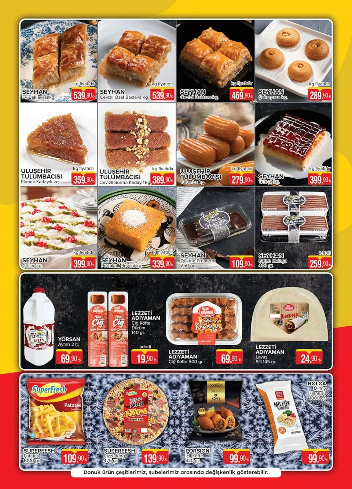 Seyhanlar Seyhanlar 10 Mart 2026 Aktüel Kataloğu sayfa 3: Seyhan Baton Malaga 400 Gr., Uluşehir Tulumbacisi Tulumba Kg.