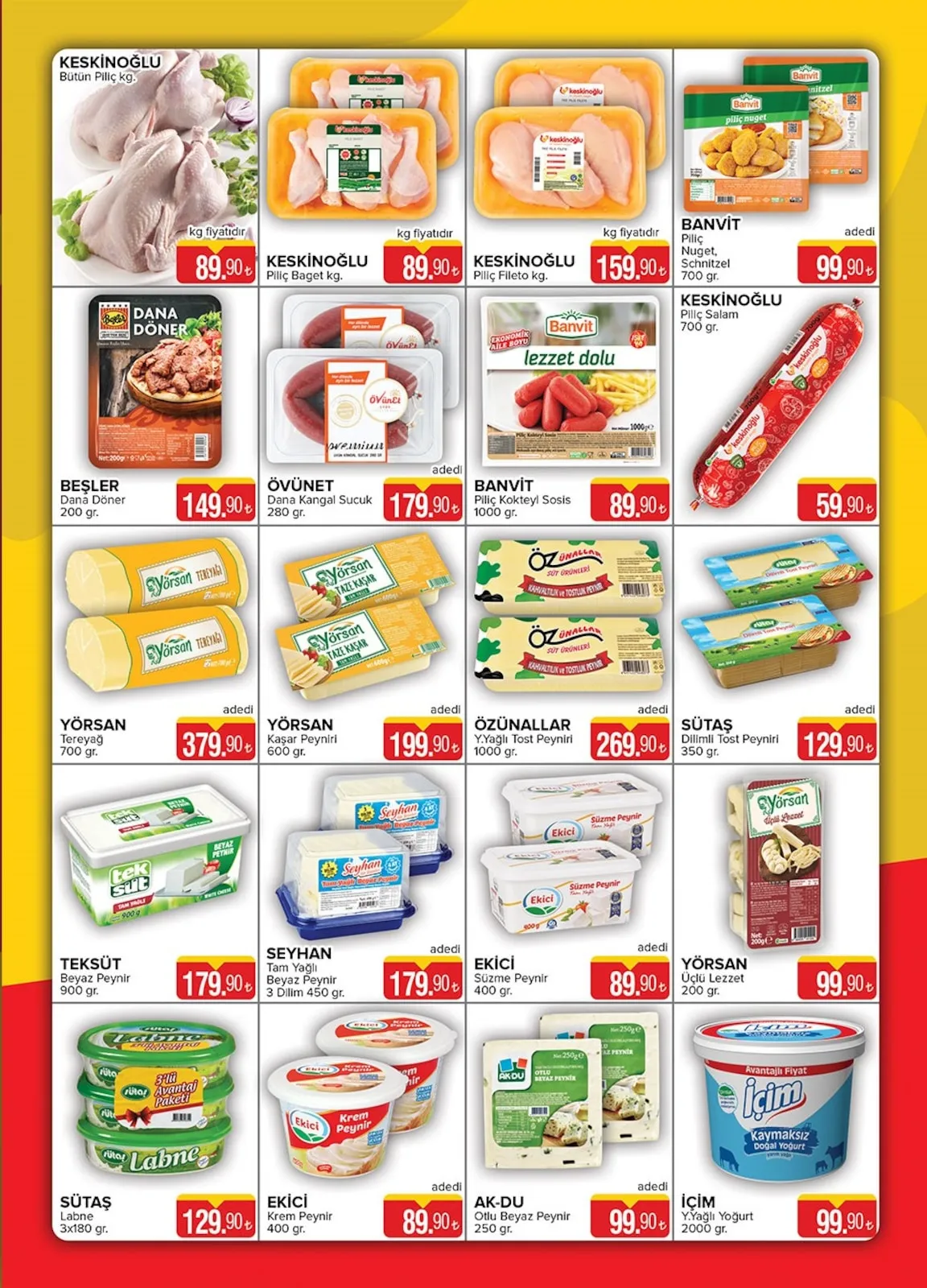 Seyhanlar Seyhanlar 10 Mart 2026 Aktüel Kataloğu sayfa 4: Sütaş Dilimli Tost Peyniri 350 Gr., Ekici Süzme Peynir 400 Gr.