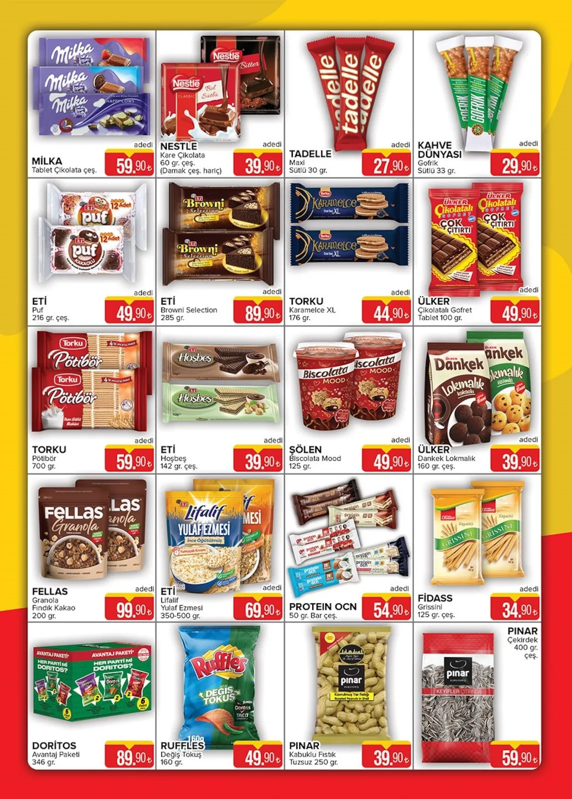 Seyhanlar Seyhanlar 10 Mart 2026 Aktüel Kataloğu sayfa 7: Eti Browni Selection 285 Gr., Ruffles Değiş Tokuş 160 Gr.