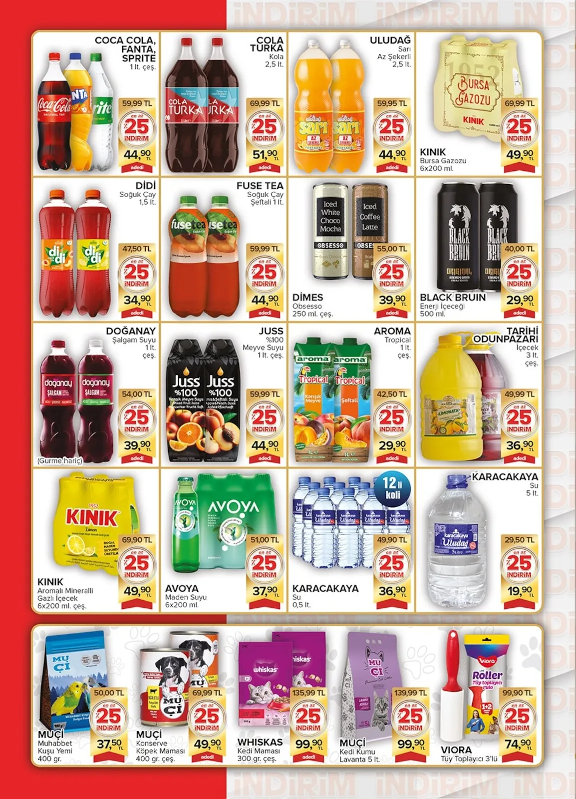 Seyhanlar Seyhanlar 25 Mart 2026 Aktüel Kataloğu sayfa 5: Avoya Maden Suyu 6X200 Ml., Didi Soğuk Çay 1,5 Lt.