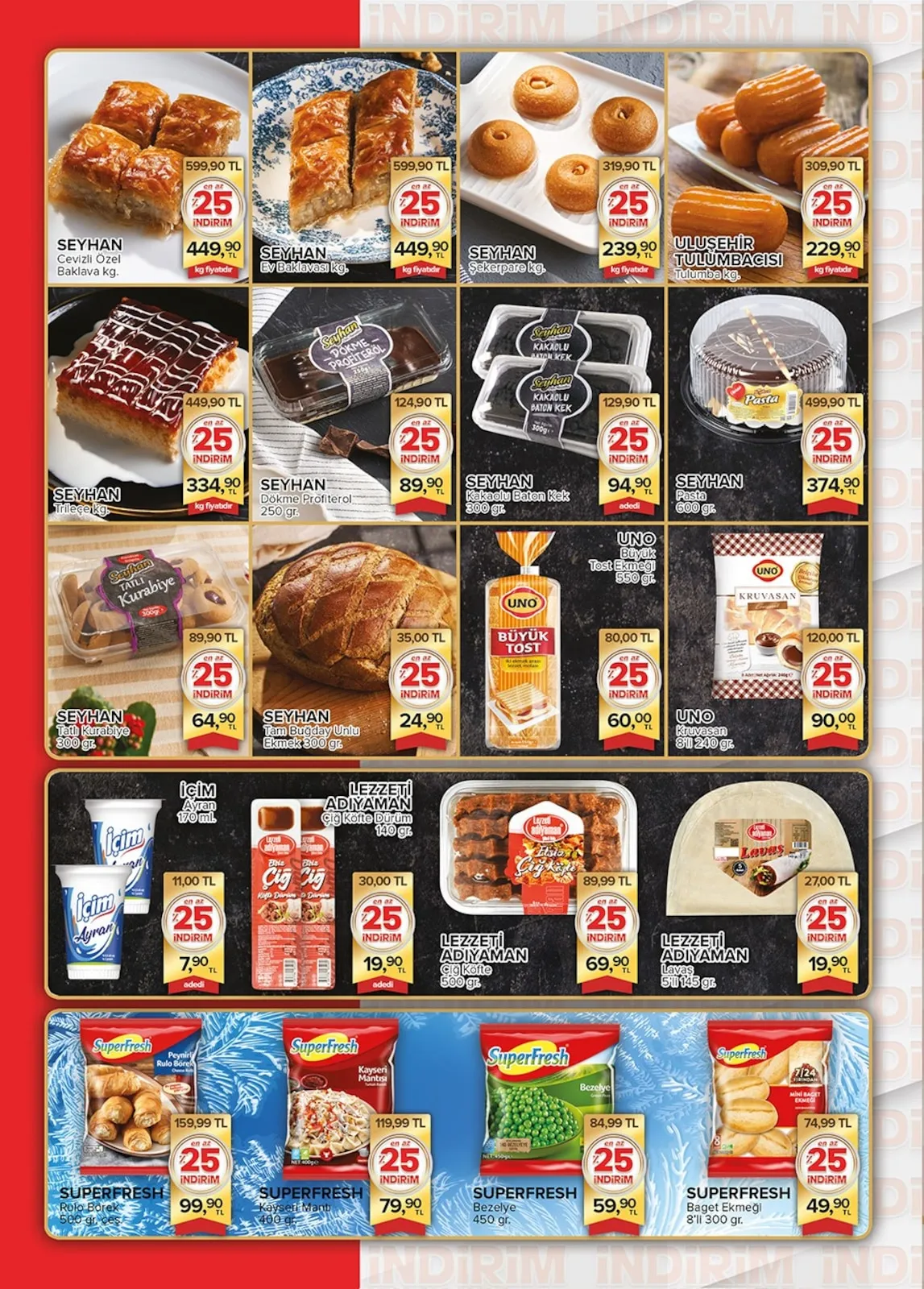 Seyhanlar Seyhanlar 25 Mart 2026 Aktüel Kataloğu sayfa 6: Seyhan Kakaolu Baton Kek 300 Gr., Seyhan Dökme Profiterol 250 Gr.