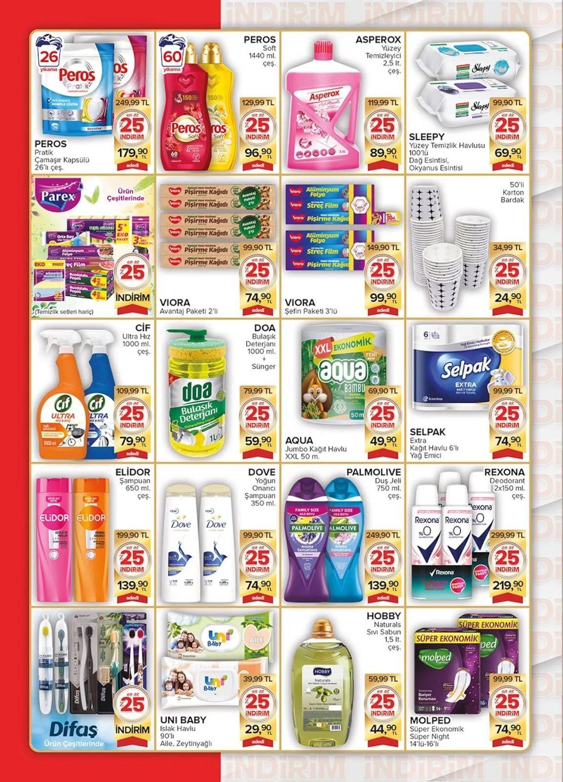 Seyhanlar Seyhanlar 25 Mart 2026 Aktüel Kataloğu sayfa 7: Cif Ultra Hız 1000 Ml, Dove Yoğun Onarıcı Şampuan 350 Ml
