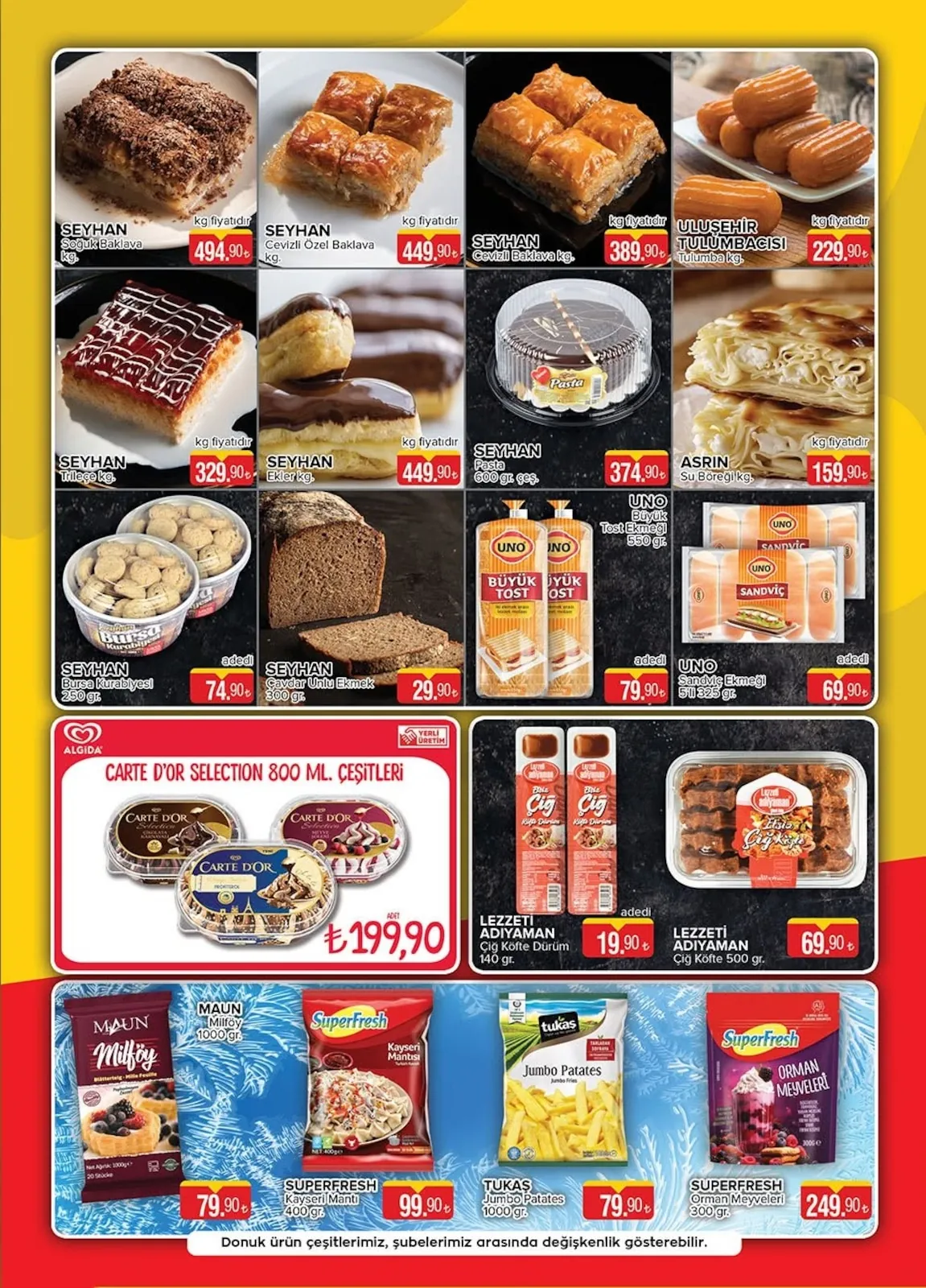 Seyhanlar Seyhanlar 10 Haziran 2026 Aktüel Kataloğu sayfa 6: Seyhan Çavdar Unlu Ekmek 300 Gr, Asrin Su Böreği Kg