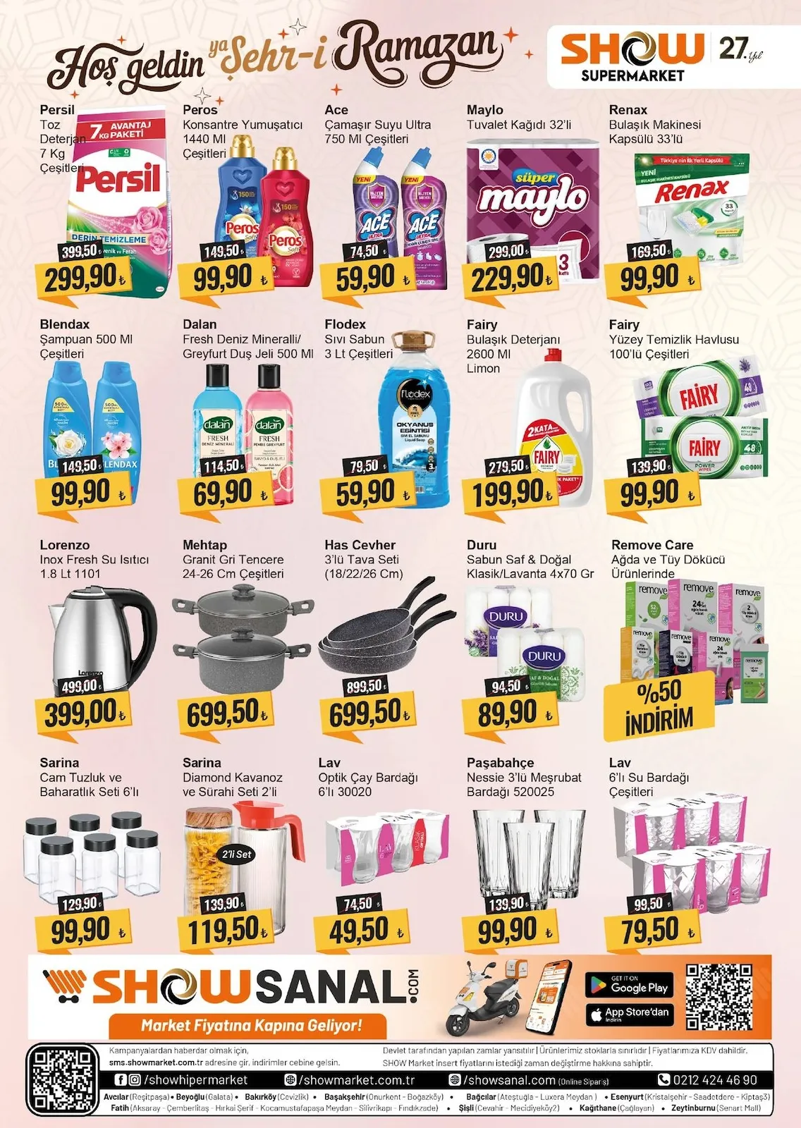 Show Show Market 13 Şubat 2026 Aktüel Kataloğu sayfa 8: Duru Sabun Saf & Doğal Klasik/Lavanta 4X70 Gr, Fairy Yüzey Temizlik Havlusu 100'Lü Çeşitleri