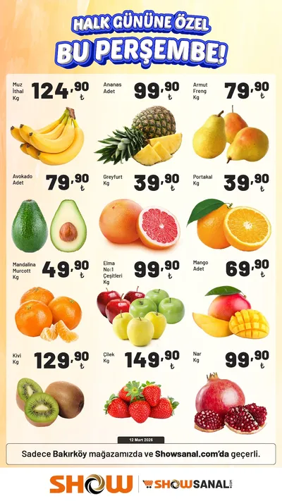 Show Market 12 Mart 2026 Aktüel Kataloğu12 Mart - 12 Mart