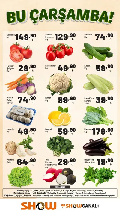 Show Market 25 Mart 2026 Aktüel Kataloğu