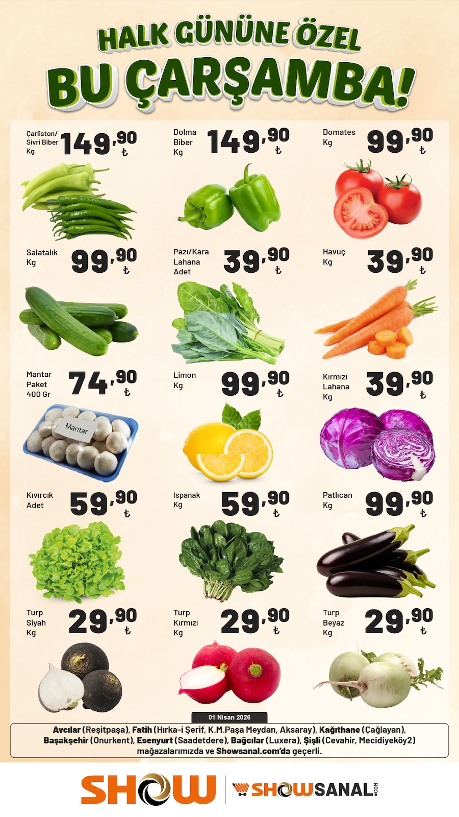 Show Market 1 Nisan 2026 Aktüel Kataloğu