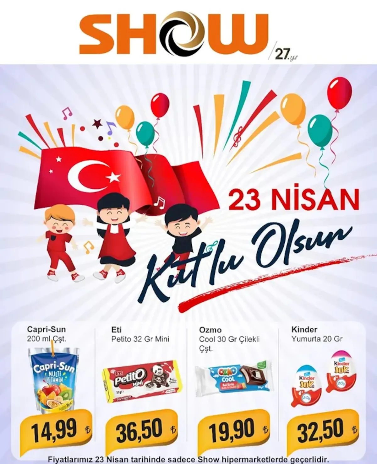 Show Show Market 23 Nisan 2026 Aktüel Kataloğu sayfa 1: Capri-Sun 200 Ml Çşt.