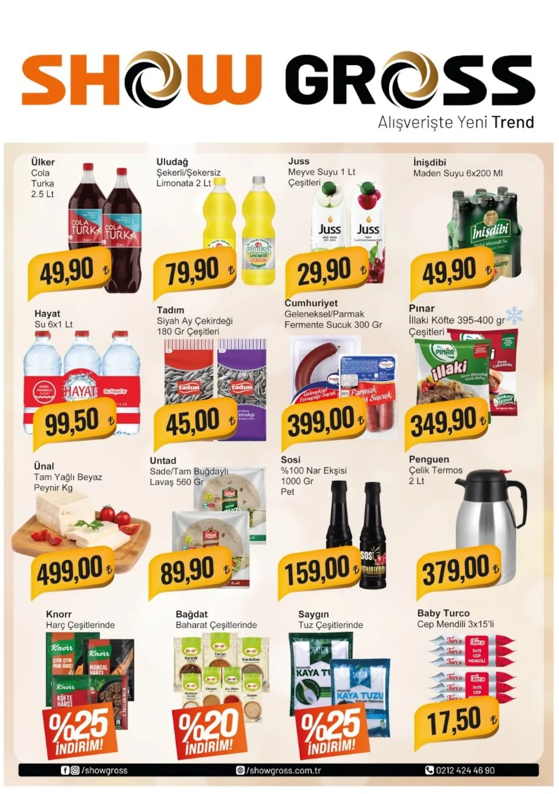 Show Show Gross 18 Mayıs 2026 Aktüel Kataloğu sayfa 2: Hayat Su 6X1 Lt, Ülker Cola Turka 2.5 Lt