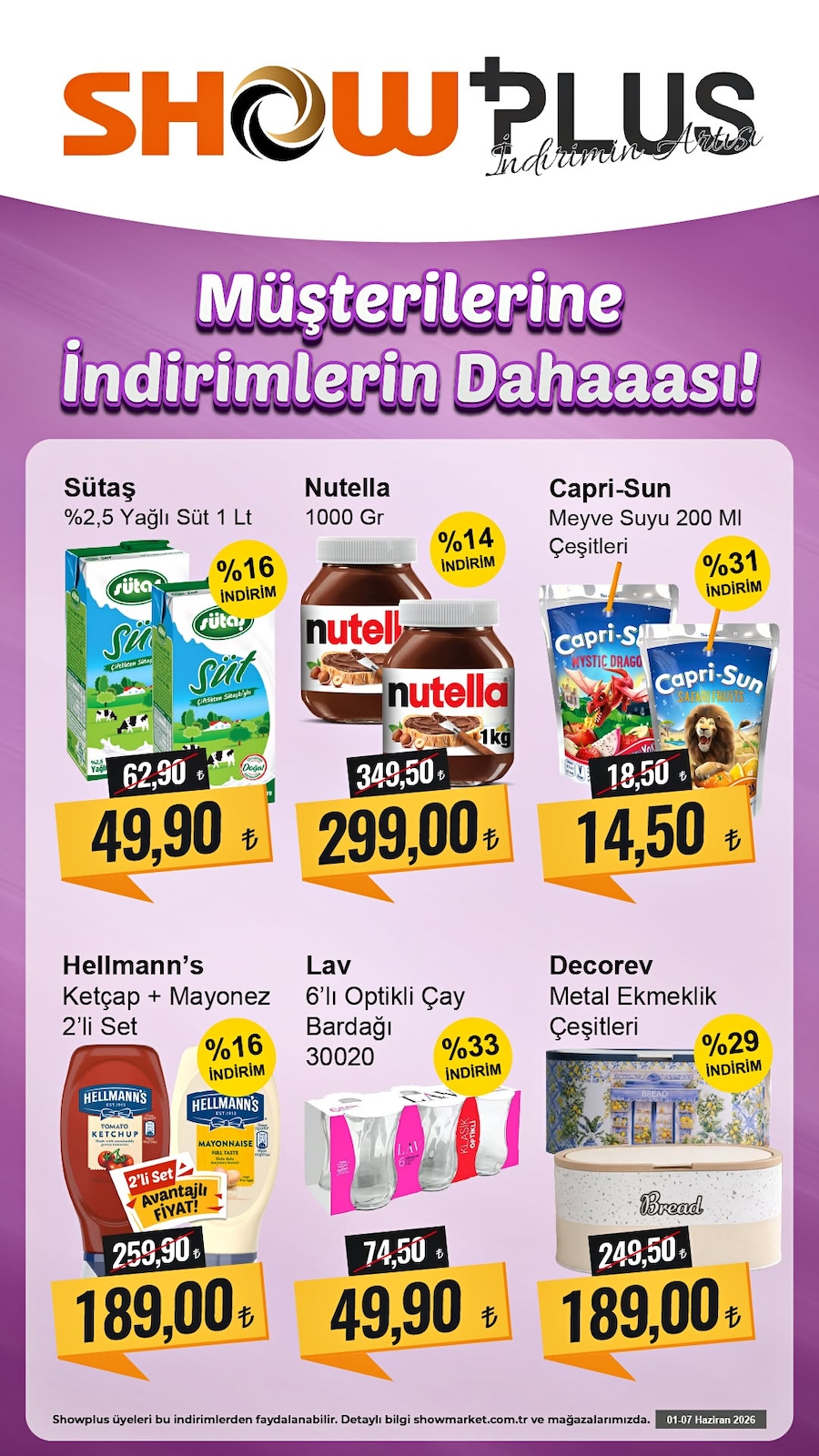 Show Market 1 Haziran 2026 Aktüel Kataloğu