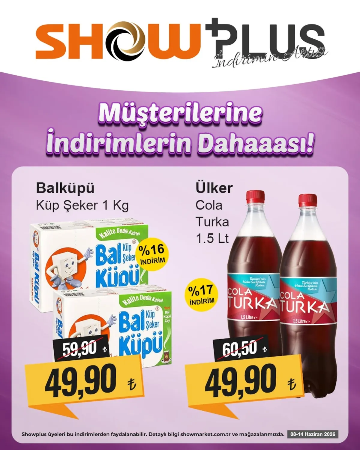 Show Show Market 8 Haziran 2026 Aktüel Kataloğu sayfa 2: Balküpü Küp Şeker 1 Kg