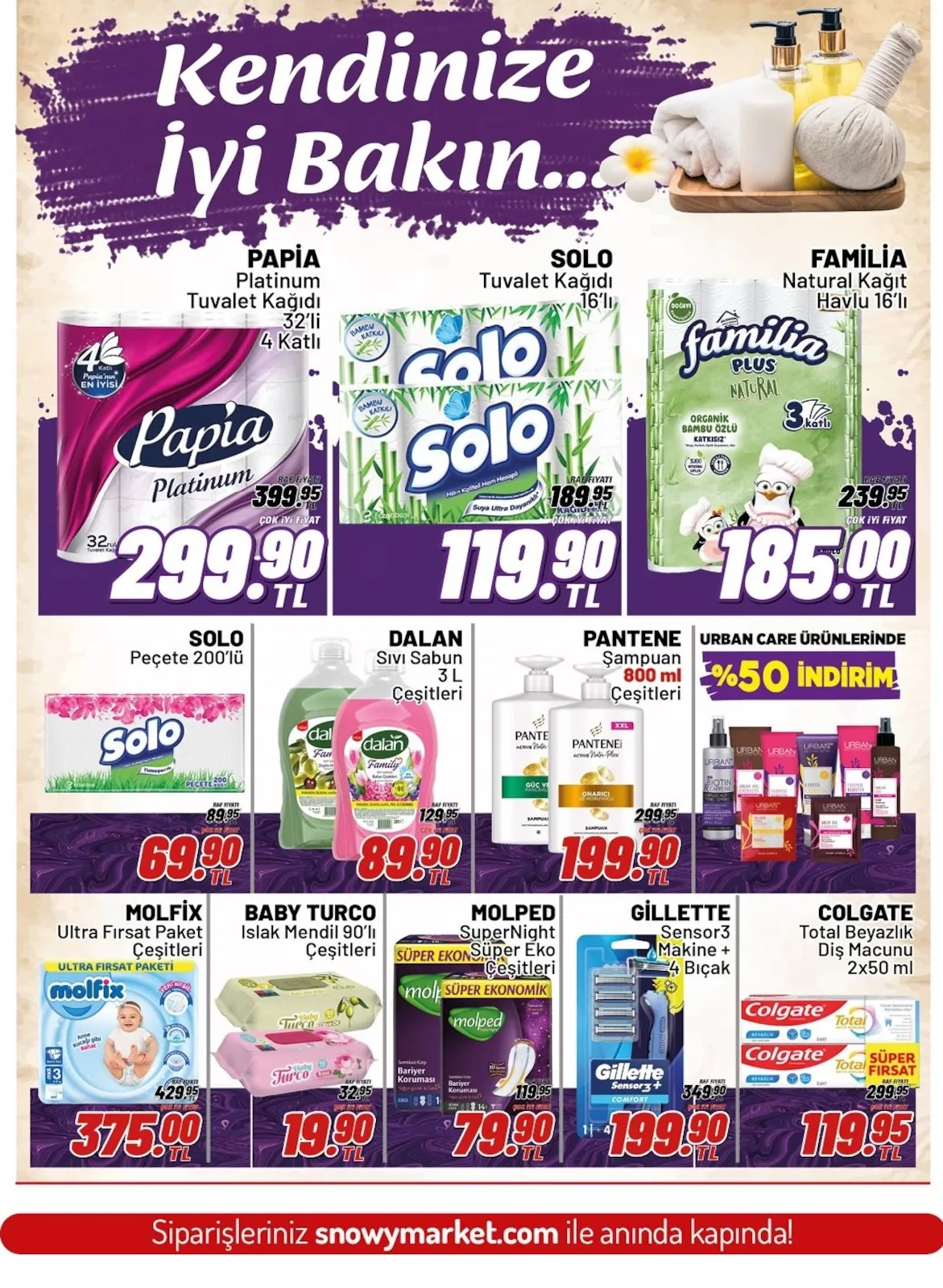 Snowy Snowy Market 11 Şubat 2026 Aktüel Kataloğu sayfa 10: Gillette Sensor3 Makine + 4 Bıçak, Molped Supernight Süper Eko Çeşitleri