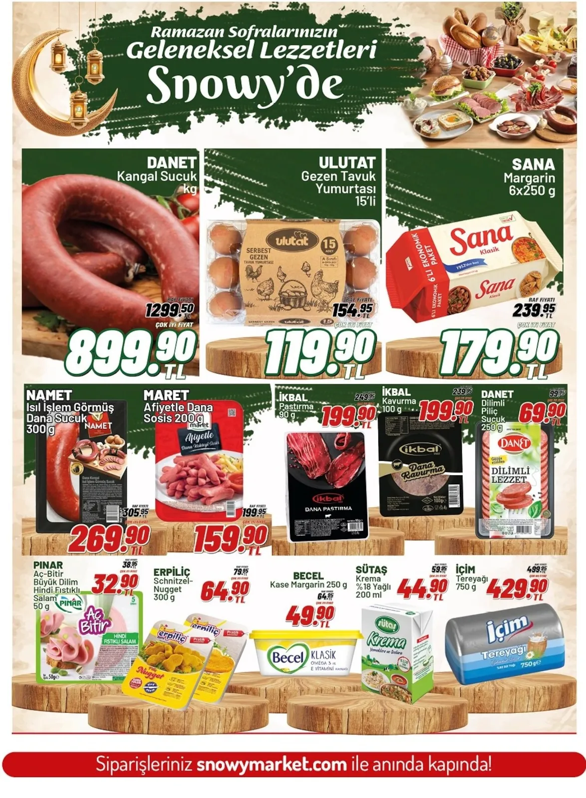 Snowy Snowy Market 11 Şubat 2026 Aktüel Kataloğu sayfa 3: İçim Tereyağı 750 G, Becel Kase Margarin 250 G