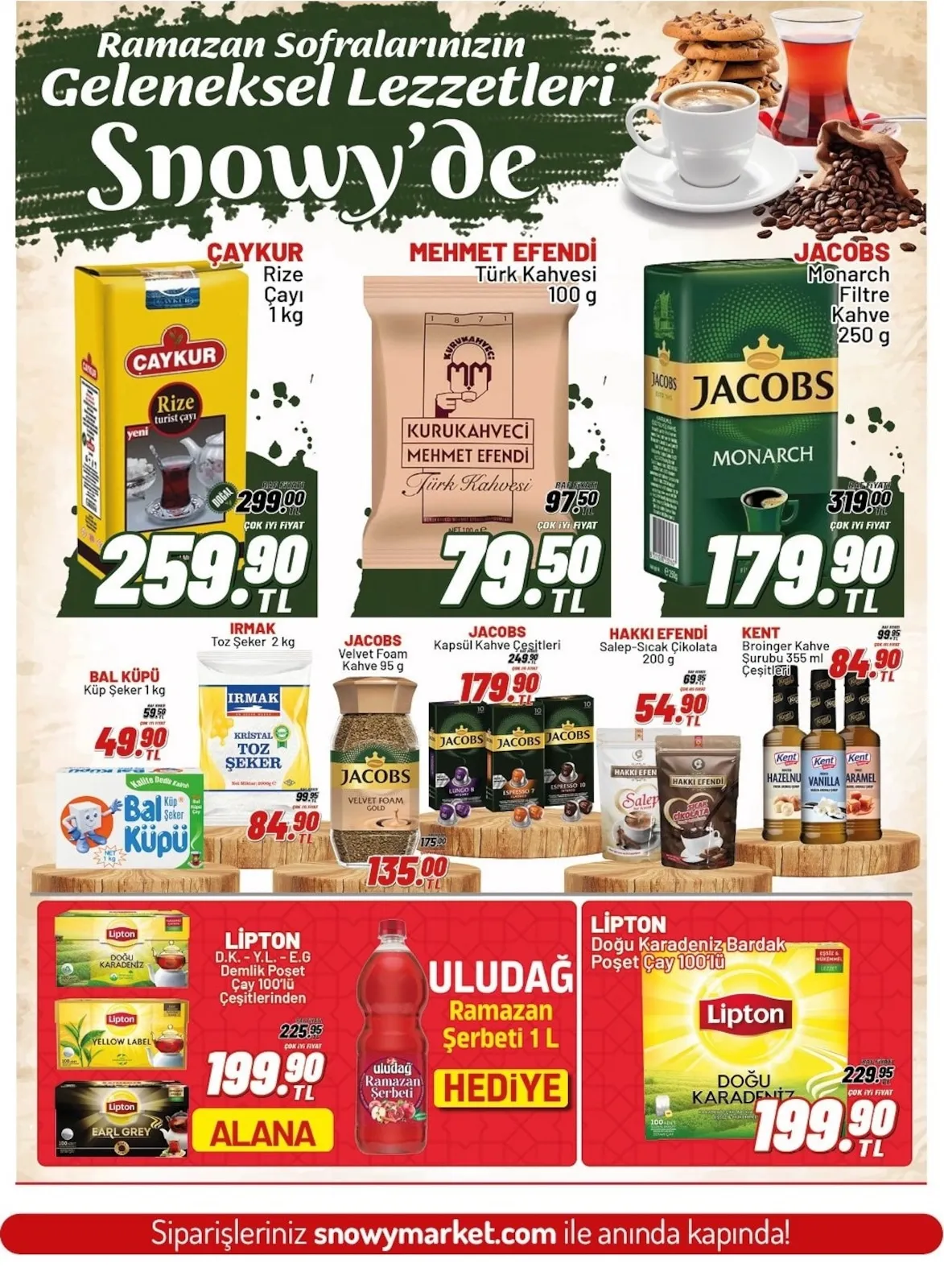 Snowy Snowy Market 11 Şubat 2026 Aktüel Kataloğu sayfa 7: Kent Broinger Kahve Şurubu 355 Ml Çeşitleri, Jacobs Kapsül Kahve Çeşitleri