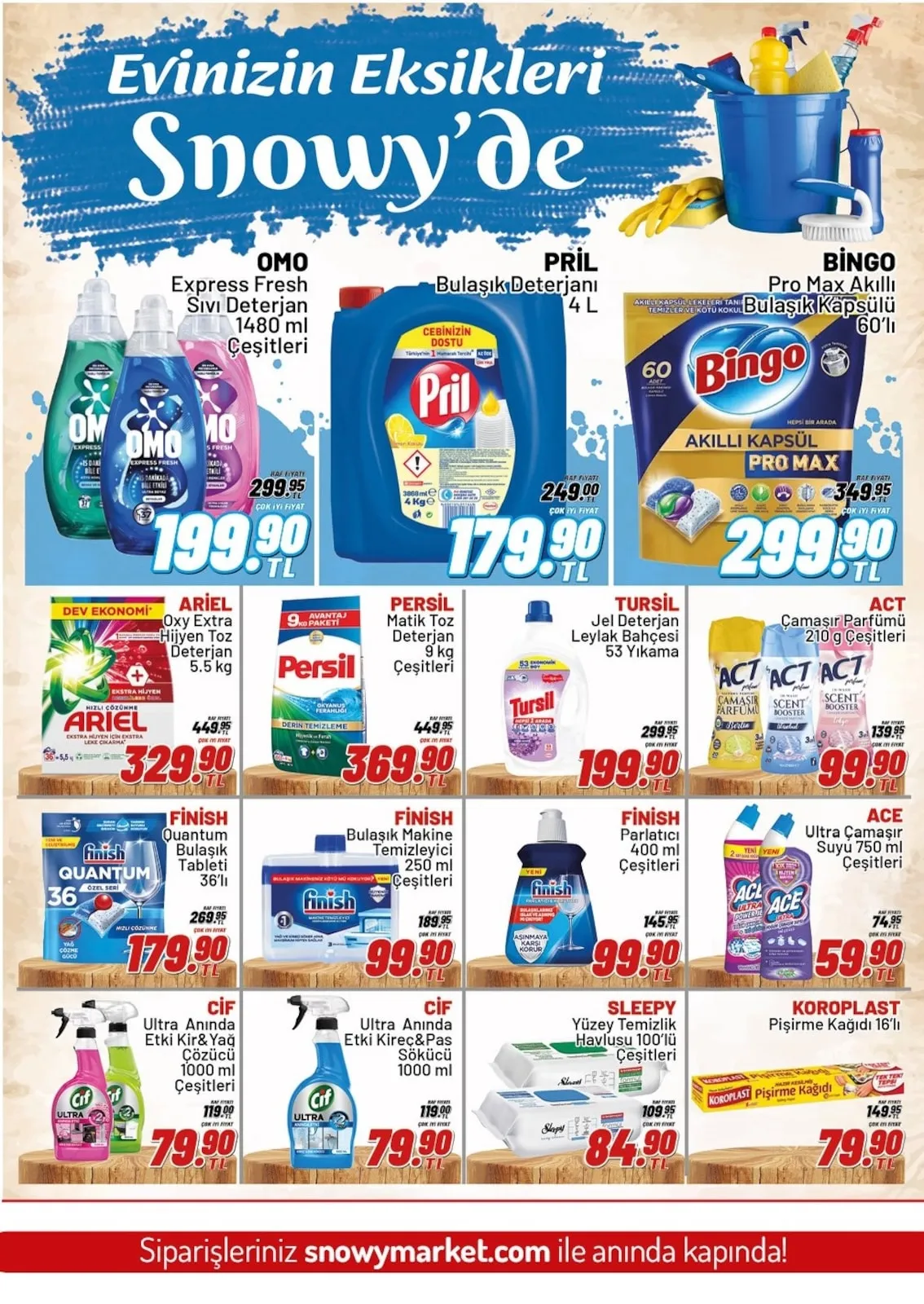 Snowy Snowy Market 26 Şubat 2026 Aktüel Kataloğu sayfa 10: Persil Matik Toz Deterjan 9 Kg Çeşitleri, Act Çamaşır Parfümü 210 G Çeşitleri