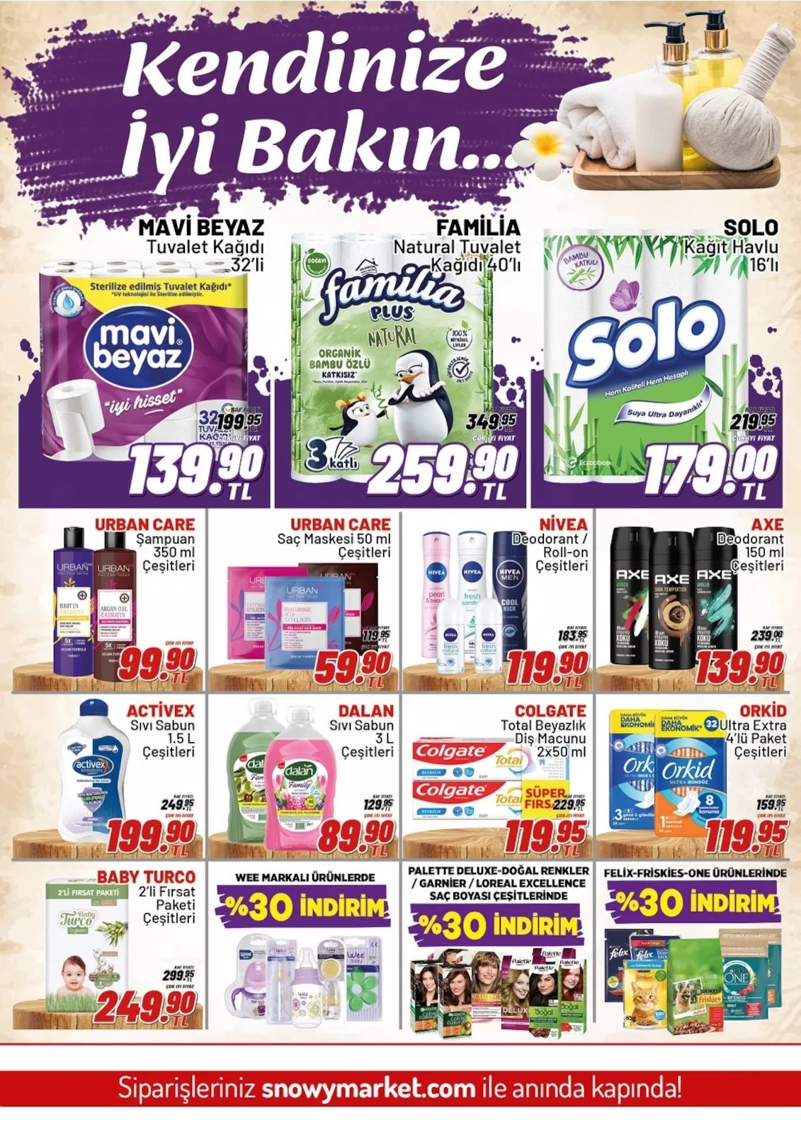 Snowy Snowy Market 26 Şubat 2026 Aktüel Kataloğu sayfa 11: Colgate Total Beyazlık Diş Macunu 2X50 Ml, Dalan Sıvı Sabun 3 L Çeşitleri