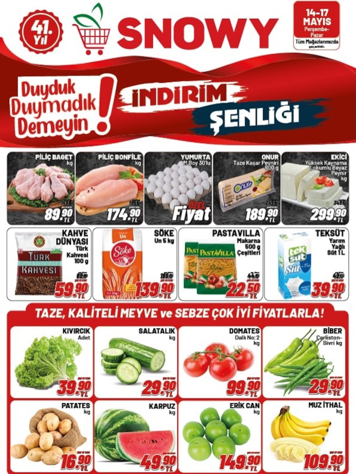 Snowy Market 14 Mayıs 2026 Aktüel Kataloğu broşürü