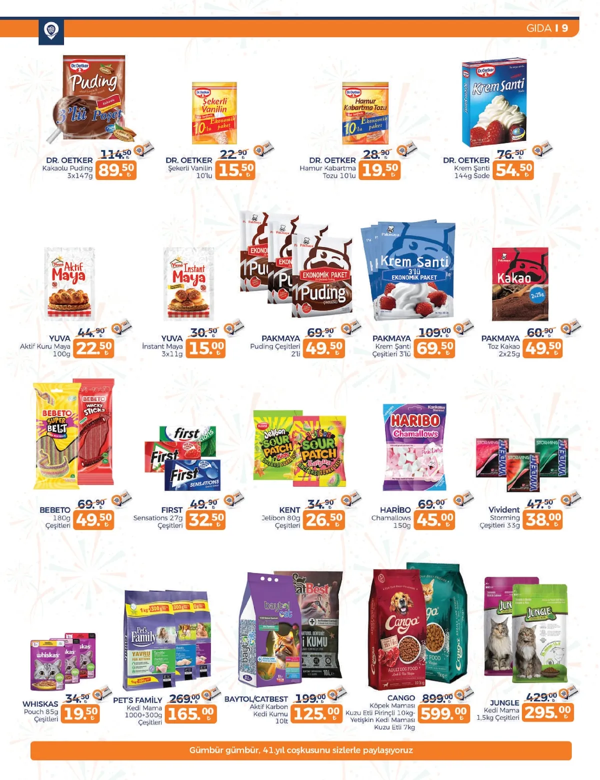 Tahtakale Tahtakale Spot 13 Şubat 2026 Aktüel Kataloğu sayfa 11: Pet'S Family Kedi Mama 1000+300G Çeşitleri, Pakmaya Toz Kakao 2X25G