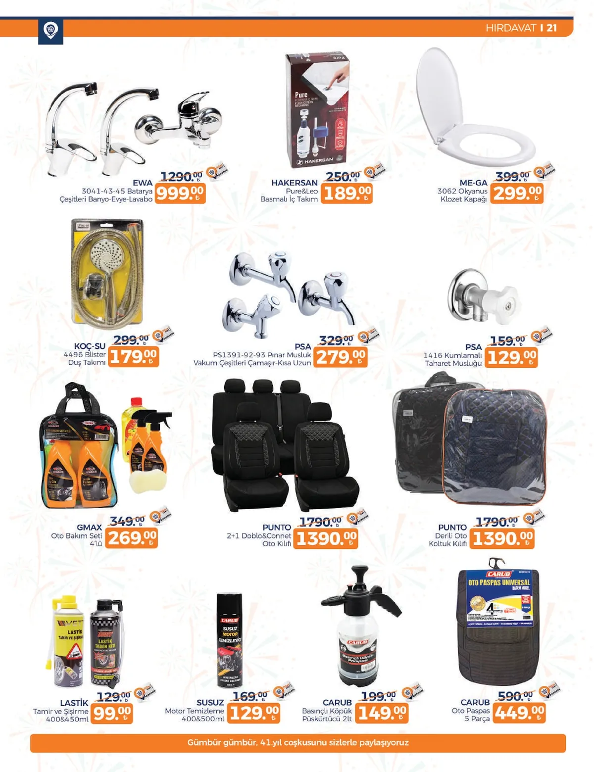 Tahtakale Tahtakale Spot 13 Şubat 2026 Aktüel Kataloğu sayfa 27: Punto 2+1 Doblo&Connet Oto Kılıfı, Gmax Oto Bakım Seti 4'Lü