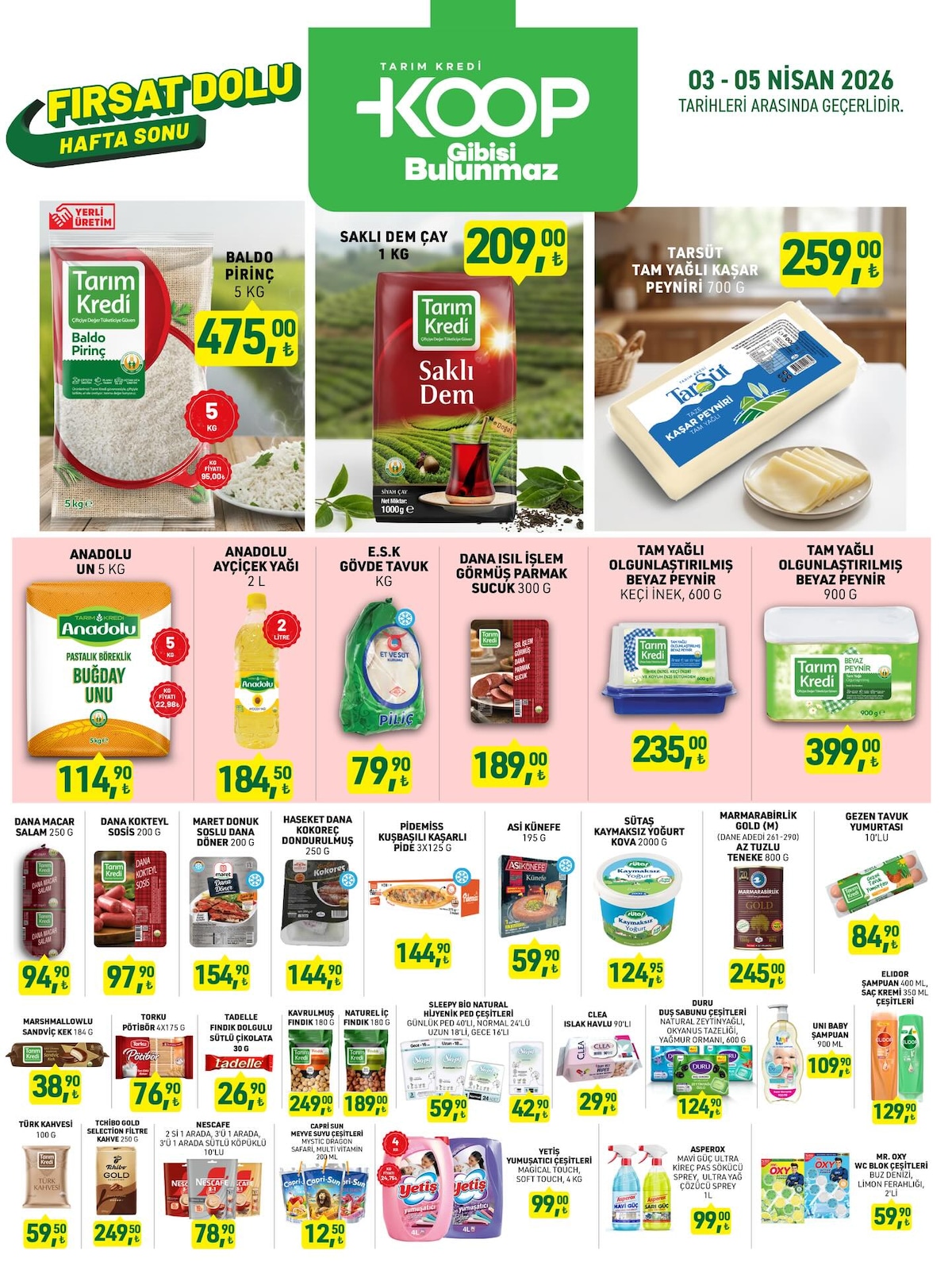 Tarım Tarım Kredi Kooperatifi 3 Nisan 2026 Aktüel Kataloğu broşürü