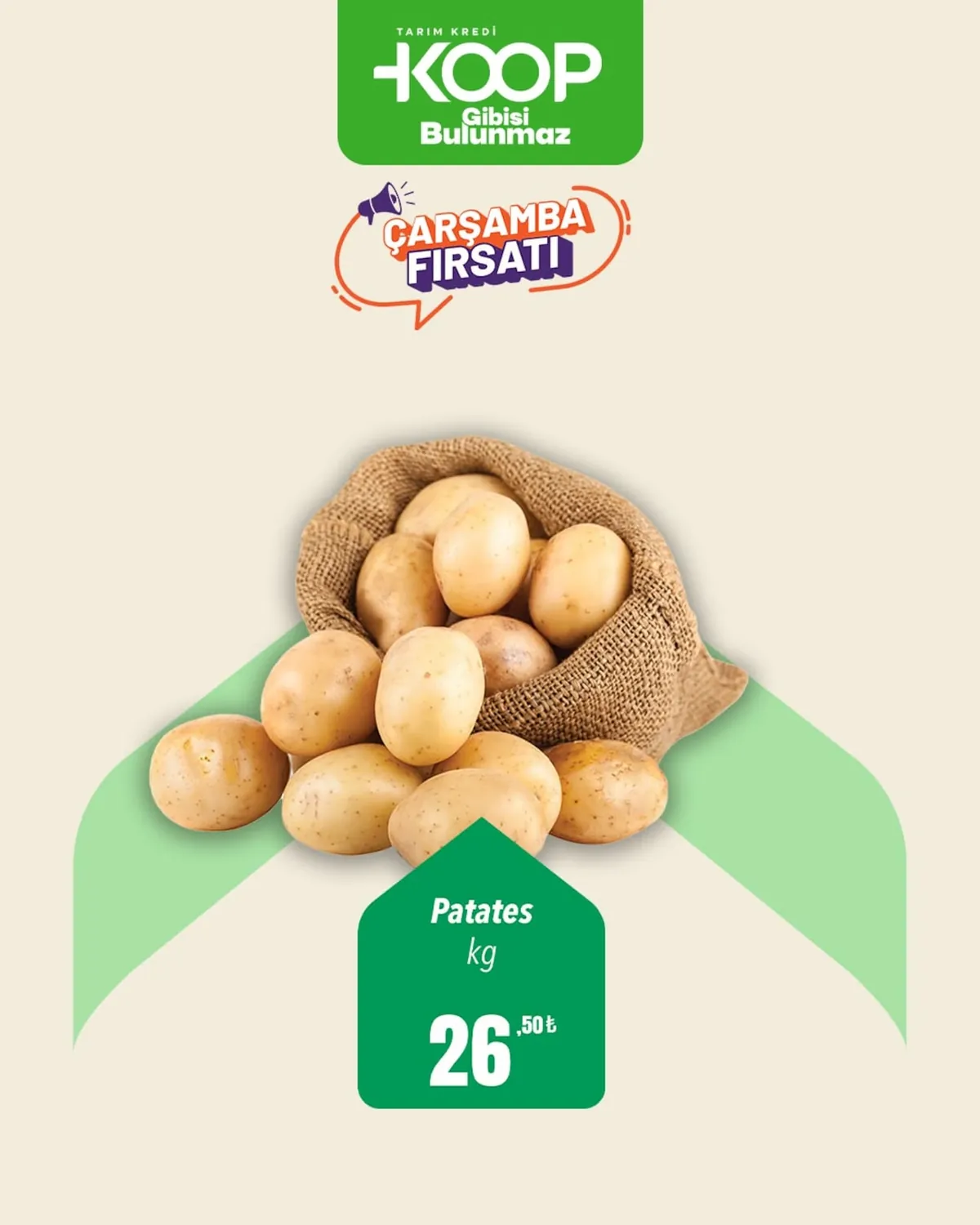Tarım Kredi Tarım Kredi Kooperatifi 10 Haziran 2026 Aktüel Kataloğu sayfa 1: Patates Kg