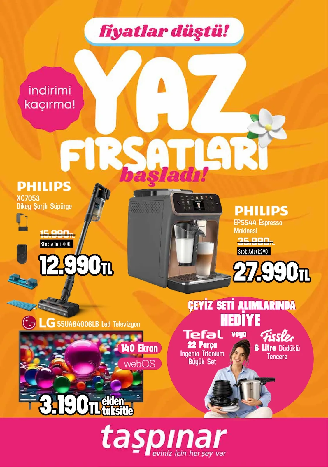 Taşpınar Taşpınar 6 Haziran 2026 Aktüel Kataloğu sayfa 1: Philips Xc7053 Dikey Şarjlı Süpürge