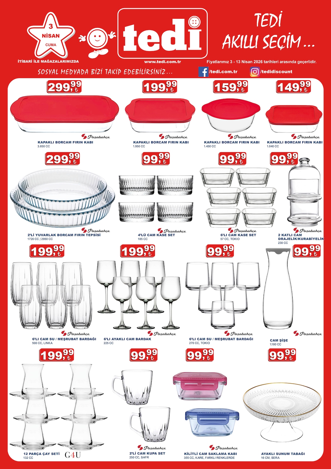 Tedi 3 Nisan 2026 Aktüel Kataloğu Kapak Görseli