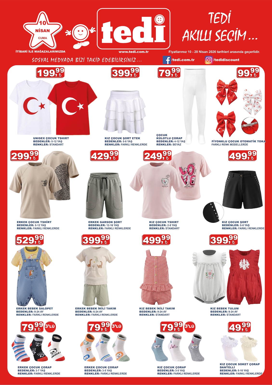 Tedi 10 Nisan 2026 Aktüel Kataloğu broşürü