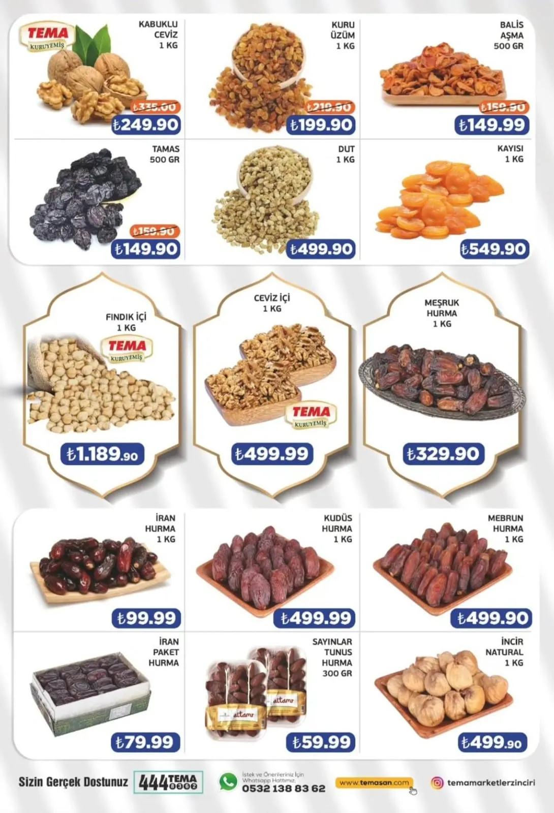 Tema Tema Market 6 Şubat 2026 Aktüel Kataloğu sayfa 13: Dut 1 Kg, Kuru Üzüm 1 Kg