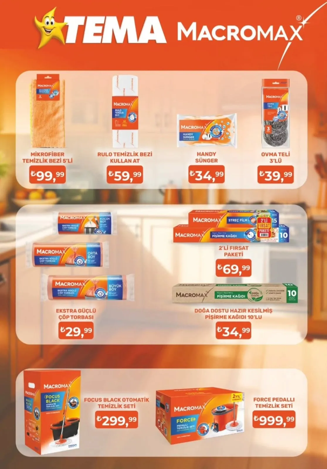Tema Tema Market 6 Şubat 2026 Aktüel Kataloğu sayfa 17: Macromax Mikrofiber Temizlik Bezi 5'Li, Macromax Ovma Teli 3'Lü
